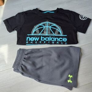 Youth Basketball Athletic Wear, T-Shirt and Shorts Bundle